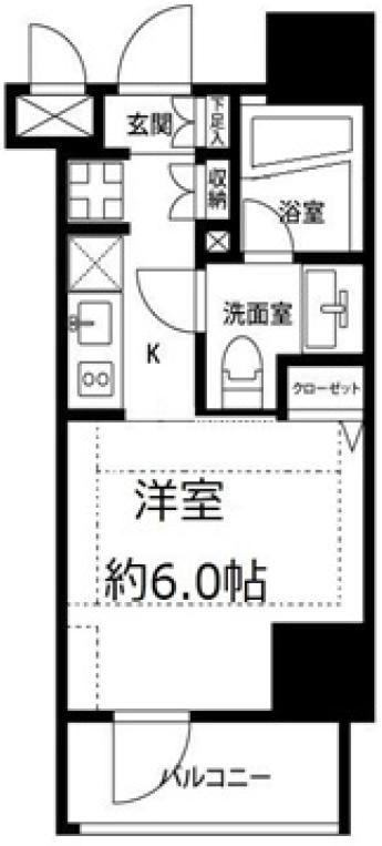 プレール・ドゥーク亀戸V(1K/10階)の間取り写真