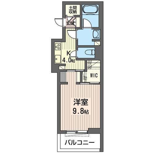 ZENITH宇都宮(1K/3階)の間取り写真