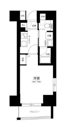 VERXEED KAMEARI(1K/8階)の間取り写真