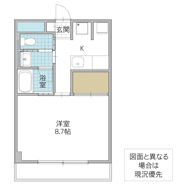 CENTRAL-Y(1K/5階)の間取り写真