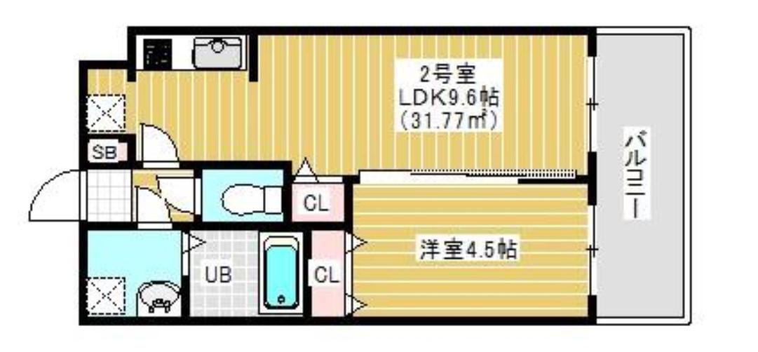 金太郎ヒルズ255 402(1LDK/4階)の間取り写真