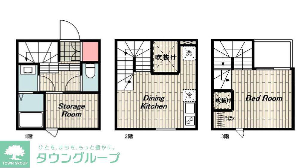 K1 TOWN(1DK/1階)の間取り写真