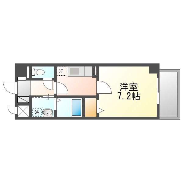 アークヒルズII(1K/5階)の間取り写真
