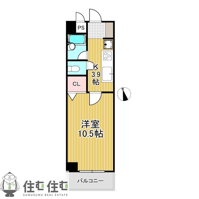 アフロディーテ96(1K/2階)の間取り写真