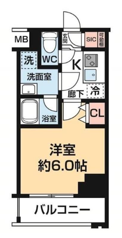 LUMEED横濱吉野町(1K/8階)の間取り写真