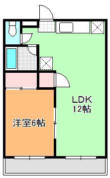セントレジオン(1LDK/1階)の間取り写真