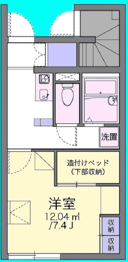 アリビオ(1K/1階)の間取り写真
