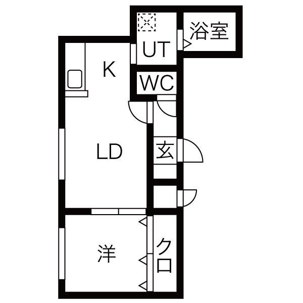 MTガーデンノース III(1LDK/2階)の間取り写真