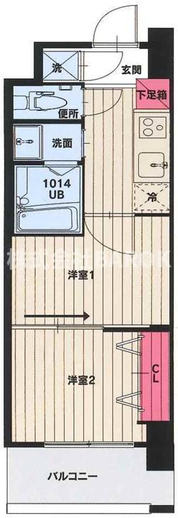 ORIENT 102(2K/7階)の間取り写真