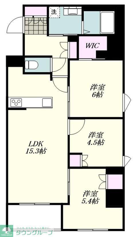 ロイジェント戸越銀座(3LDK/2階)の間取り写真