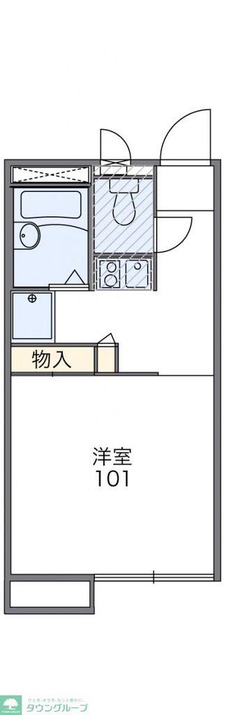 レオパレスGREENSIDE(1K/1階)の間取り写真