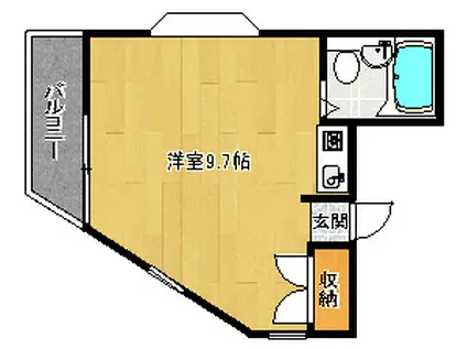 マンションTIARA(ワンルーム/5階)の間取り写真