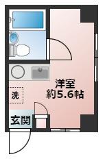 関根コーポ(ワンルーム/1階)の間取り写真