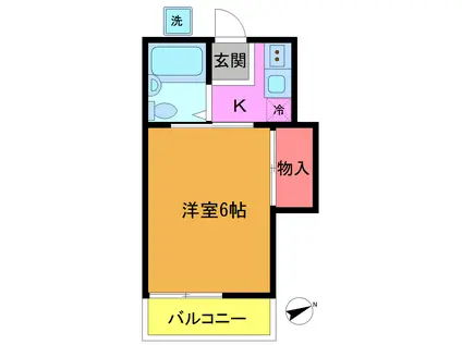 サンプレナ(1K/2階)の間取り写真