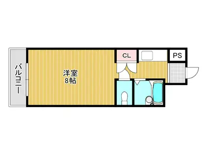 リバーサイド中津口(ワンルーム/6階)の間取り写真