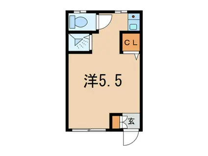 キコ ハウス(ワンルーム/1階)の間取り写真