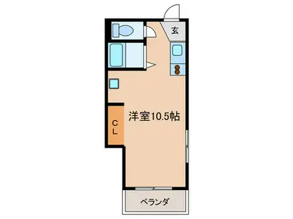 ディアコート塚新(ワンルーム/4階)の間取り写真