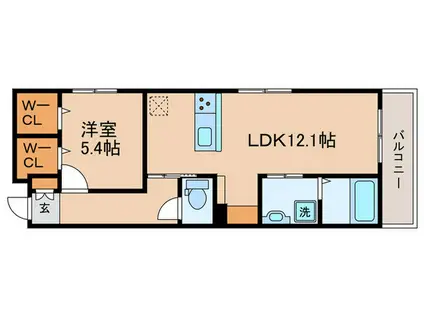 ソルバ和泉(1LDK/1階)の間取り写真