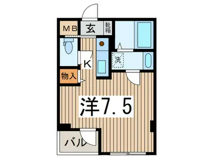 S・Tマンション(1K/2階)の間取り写真