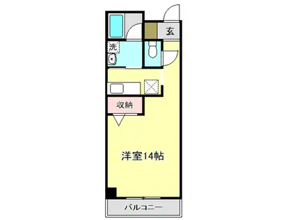 金子橋マンション(1K/3階)の間取り写真
