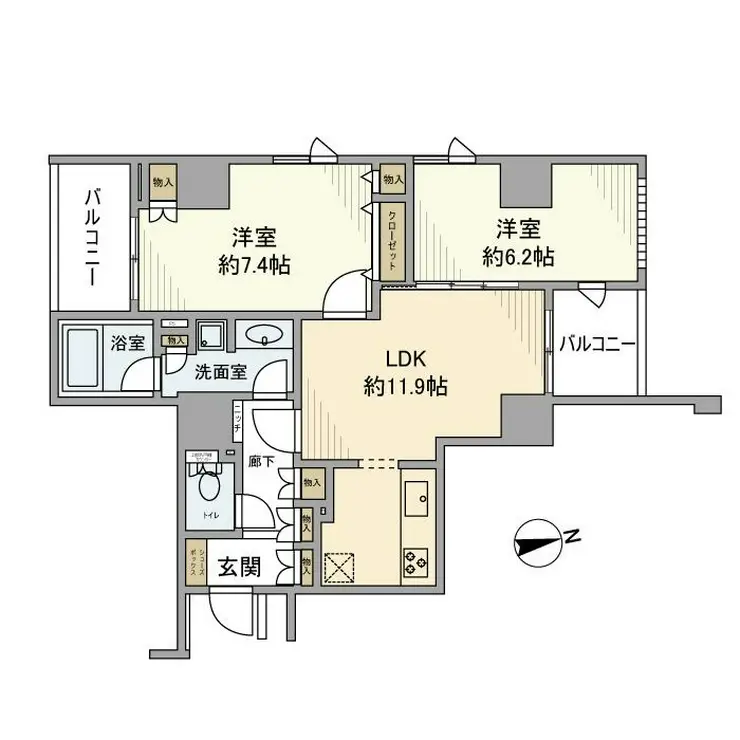 東新宿レジデンシャルタワー 3階階 間取り