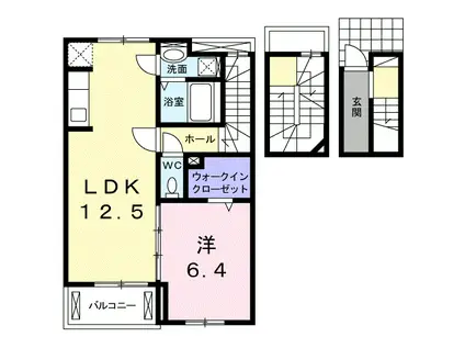 ライトスプリングA(1LDK/3階)の間取り写真