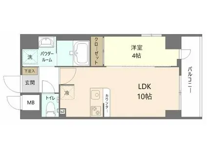 YOKOHAMA SHIGYO B.L.D(1LDK/4階)の間取り写真