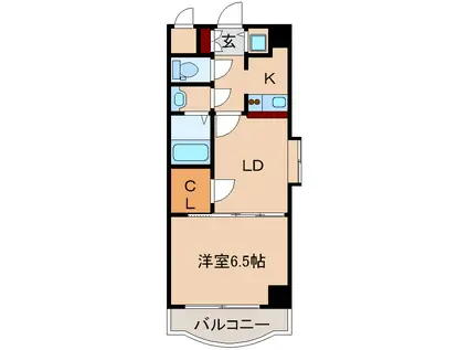 ノルデンタワー新大阪(1LDK/17階)の間取り写真