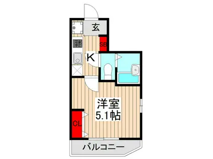 ピアコートTM東武練馬 壱番館(1K/3階)の間取り写真