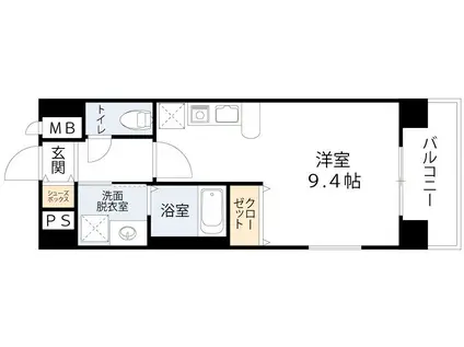 ランドマークシティ北梅田(ワンルーム/3階)の間取り写真