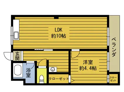 AP新栄(1LDK/2階)の間取り写真