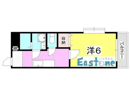 メゾン郡元(1K/2階)の間取り写真