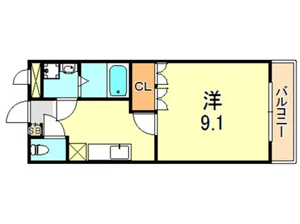 リモージュ(1K/1階)の間取り写真