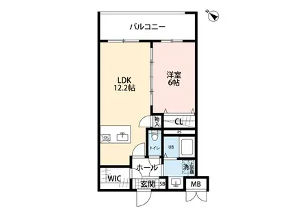 ラフィネコートII(1LDK/1階)の間取り写真