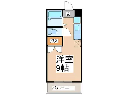 358KUMADAIMAE(ワンルーム/3階)の間取り写真