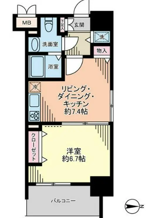コンフォラス浅草 3階階 間取り
