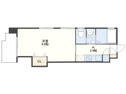 フォート宮ノ下(1K/5階)の間取り写真