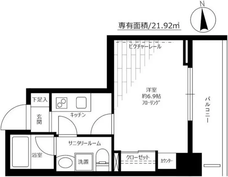 グリフィン川崎・西口シティプラザ 3階階 間取り