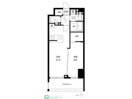 アーバンパーク綾瀬ウエスト(1LDK/1階)の間取り写真