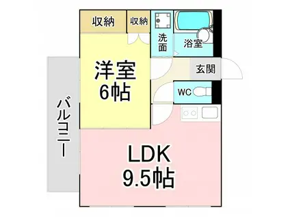 THE SQUARE・ORIO RESIDENCE(1LDK/2階)の間取り写真