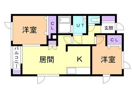 スイスガーデン(2LDK/1階)の間取り写真