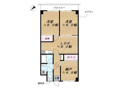 TYビル(2SLDK/2階)の間取り写真