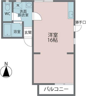 BONハイツ92(ワンルーム/1階)の間取り写真