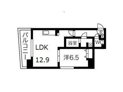 LA FACADE ラ・ファサード(1LDK/8階)の間取り写真