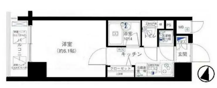 パレステュディオ飯田橋 10階階 間取り