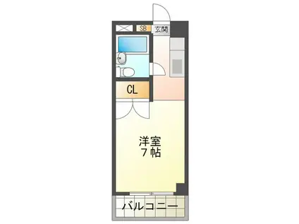 ウエストボックス(ワンルーム/3階)の間取り写真