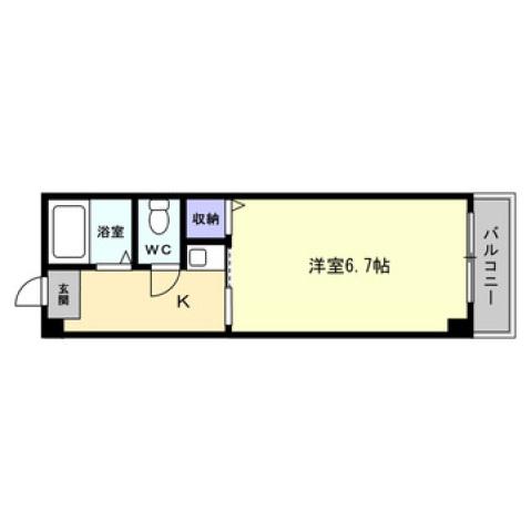リード大町(1K/1階)の間取り写真