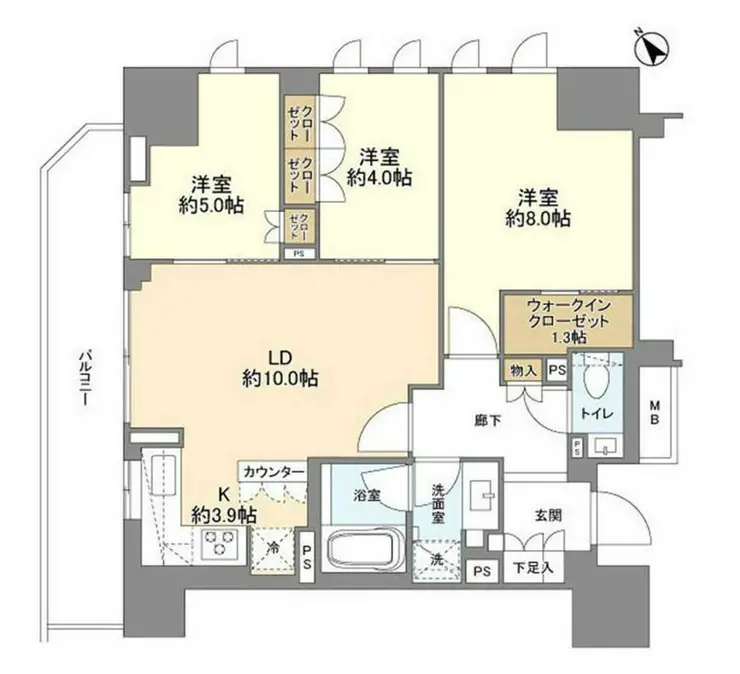 ザ・パークハウス麹町レジデンス 8階階 間取り