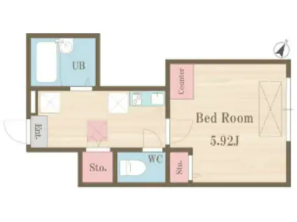 フローラメゾン北大塚(1K/1階)の間取り写真