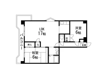 エステマール(2LDK/5階)の間取り写真